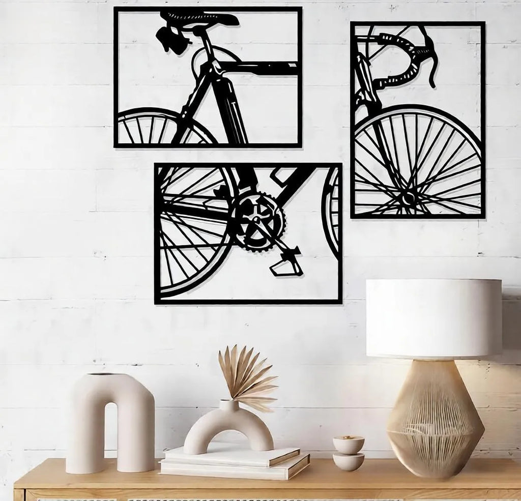 Black Bicycle Wall Art Sticker for Home Decor