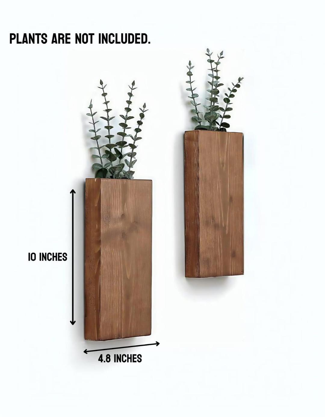 Modern Abstract Wall Art MDF Brown 10x4.8"