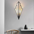 Modern Wall Lamp Black Golden MDF 15.5"