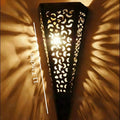 Rechargeable Wall Lamp with Golden Glow, 8 Inches, MDF Crafted